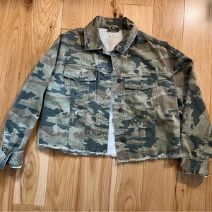 Free People Camo Jean Jacket